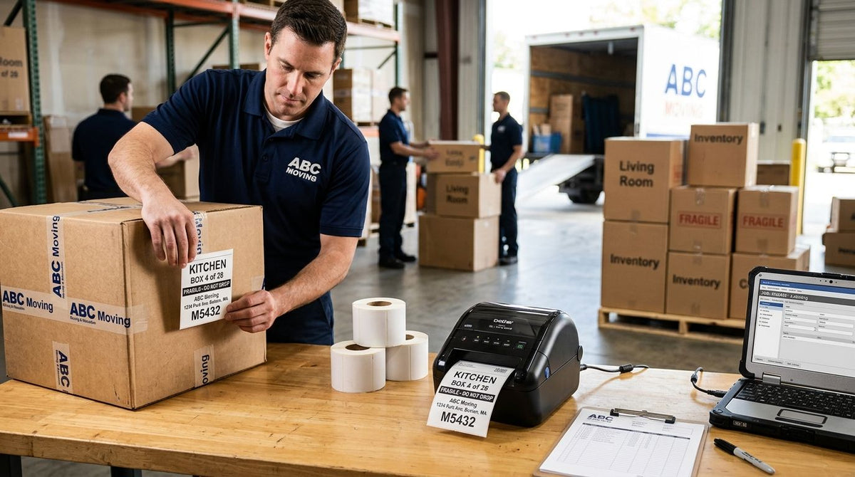 Best Label Printer for Moving Companies 2026: ZX430i+ Wins - McAuley Labels