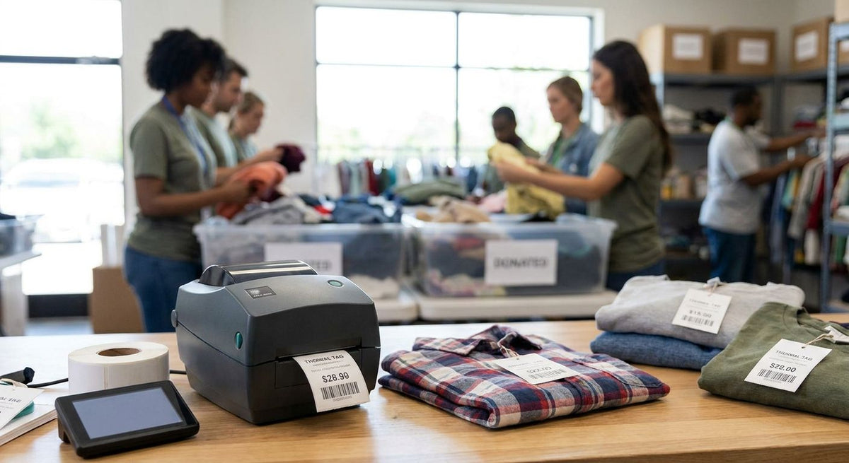 Best Label Printer for Nonprofit Thrift Stores (2026) - McAuley Labels