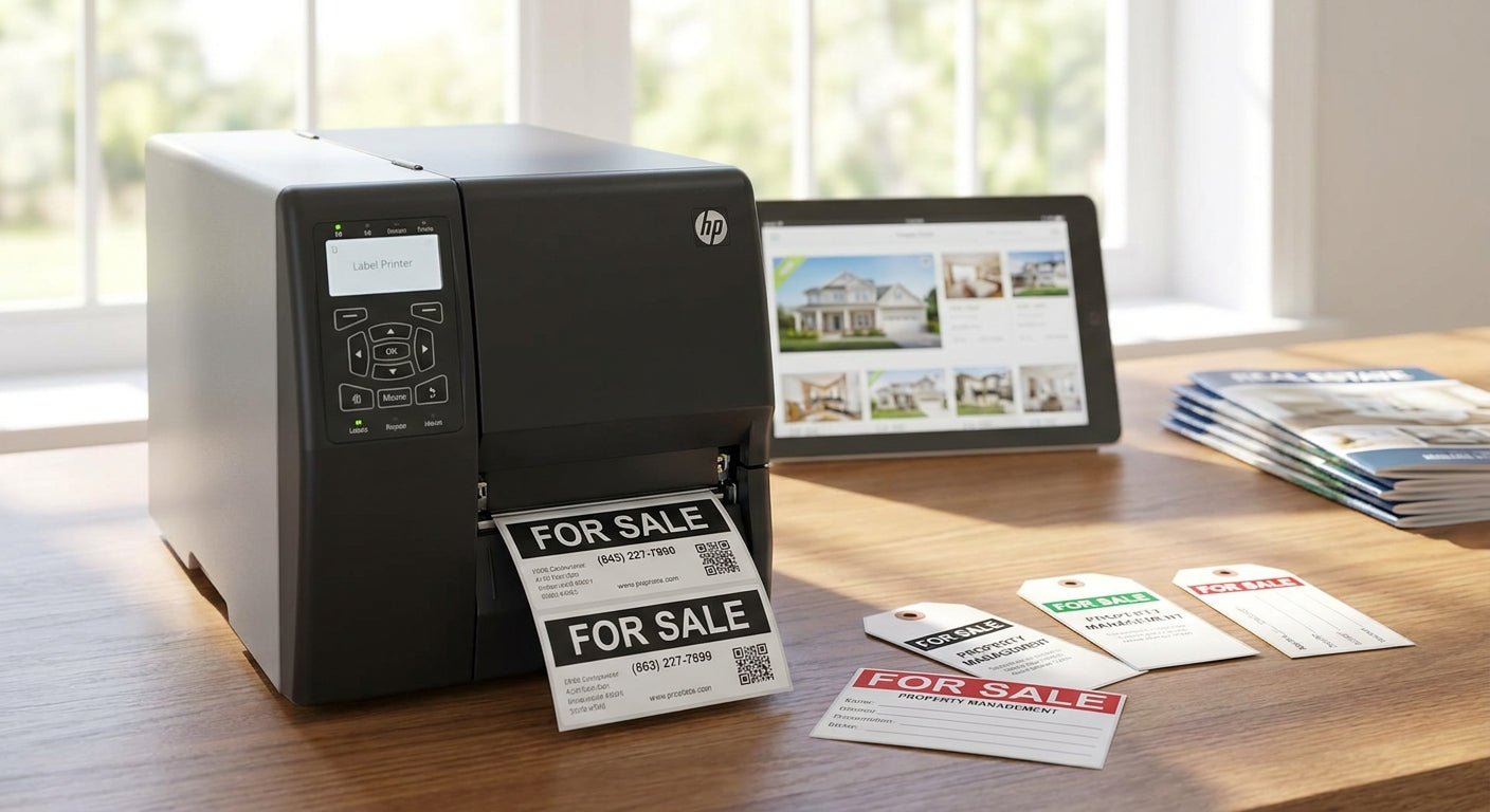 Best Label Printer for Real Estate Signage (2026) - McAuley Labels