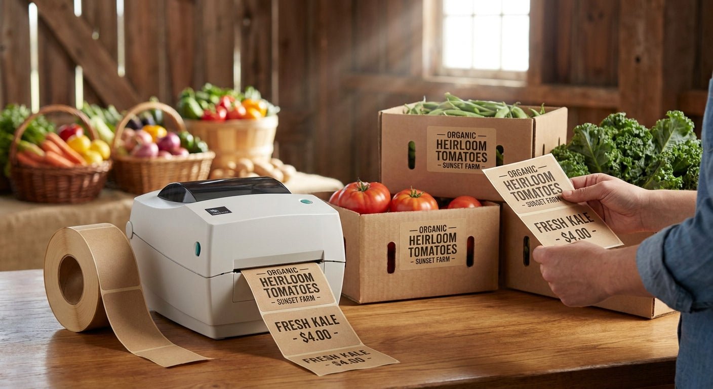 Labels for Farmers Market Produce: 2026 Printing Guide - McAuley Labels