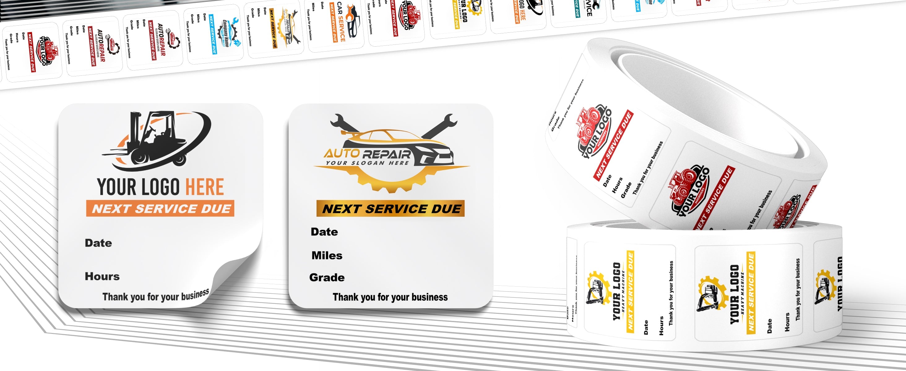 Oil Change Stickers - McAuley Labels