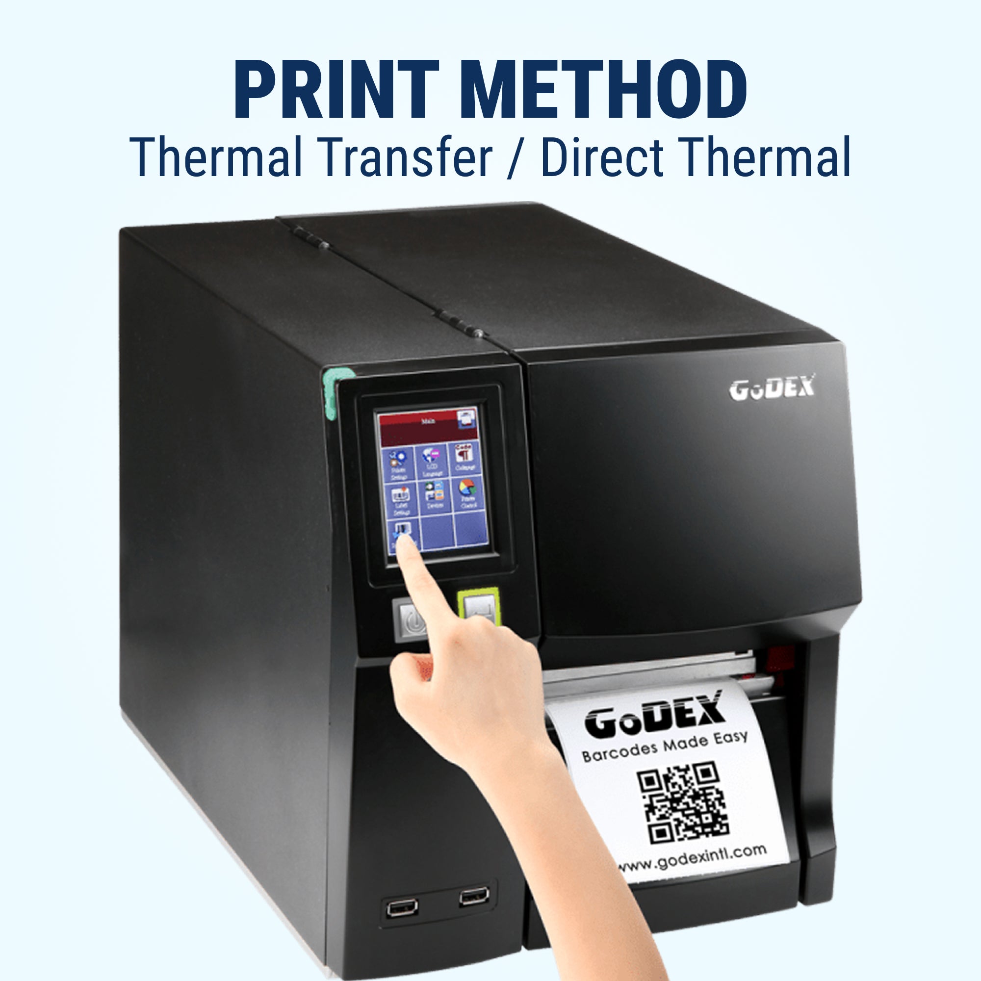 GoDEX ZX1200i+, 203 dpi, Thermal Transfer Printer