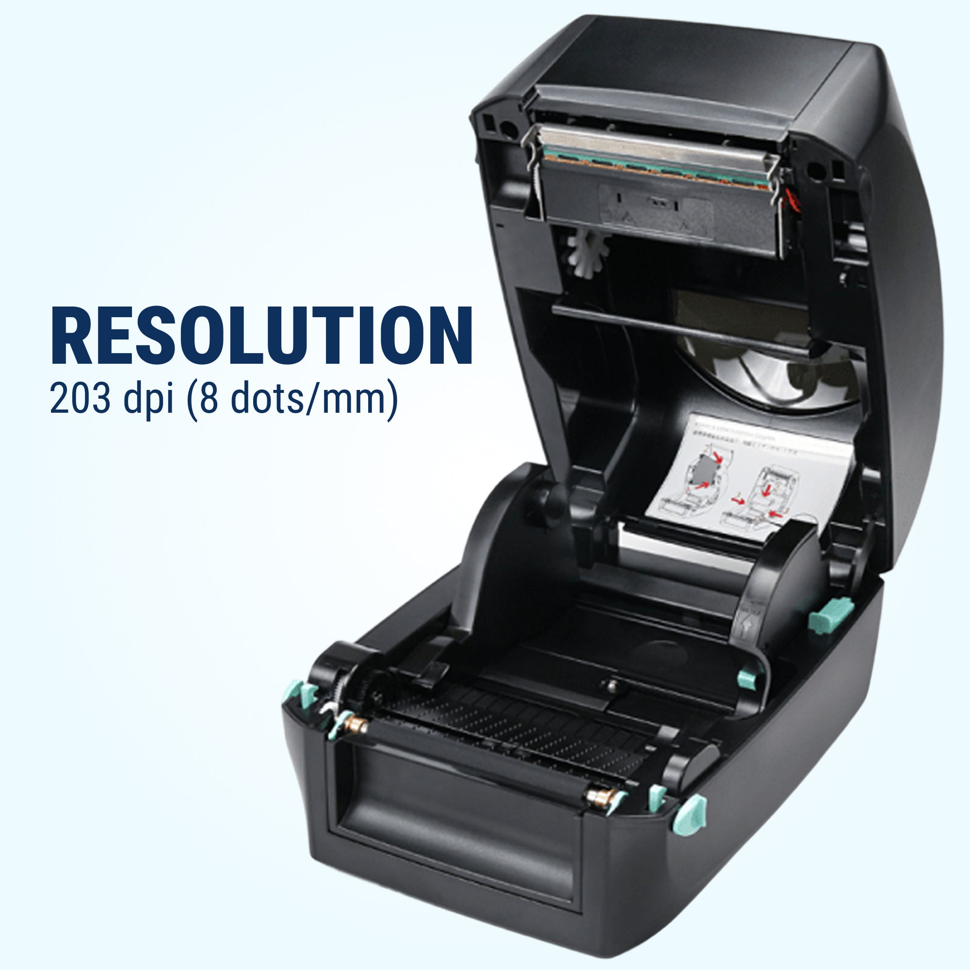 GoDEX RT700i+ 4" Thermal Printer, Color Display, 203 dpi
