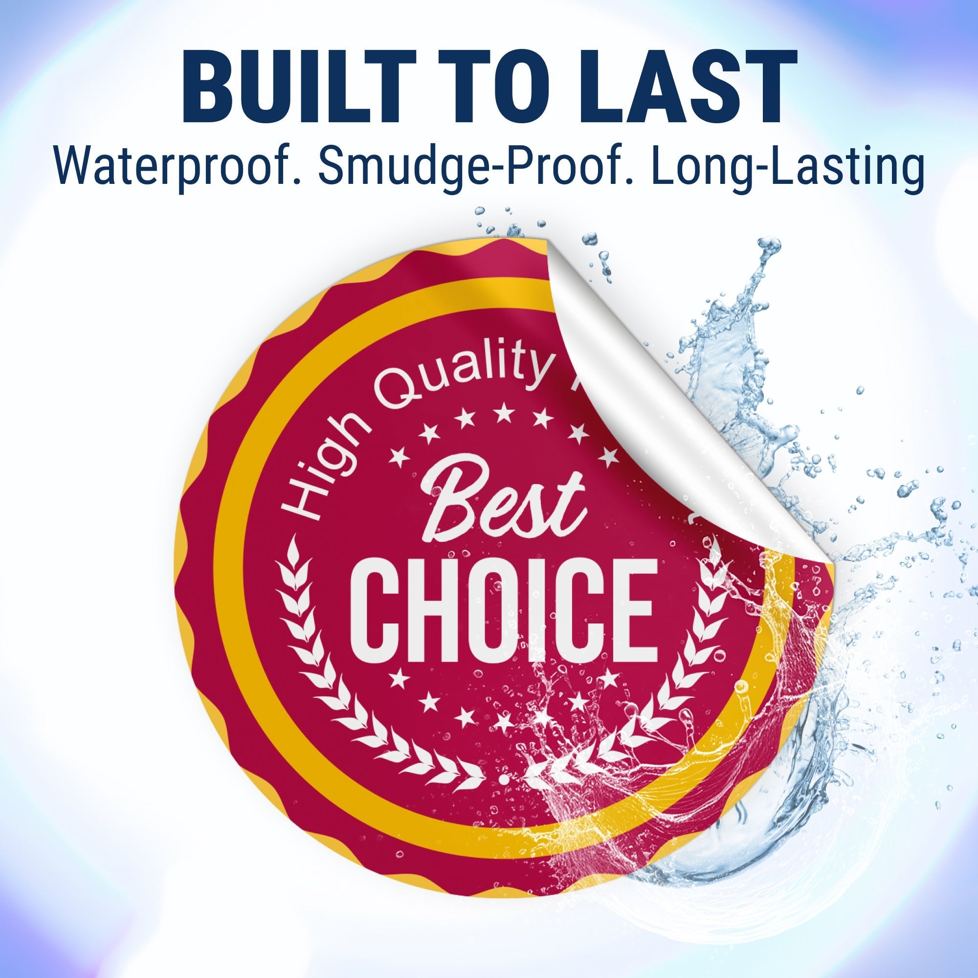 Durable personalized stickers with logo for packaging, bulk roll labels for small businesses.