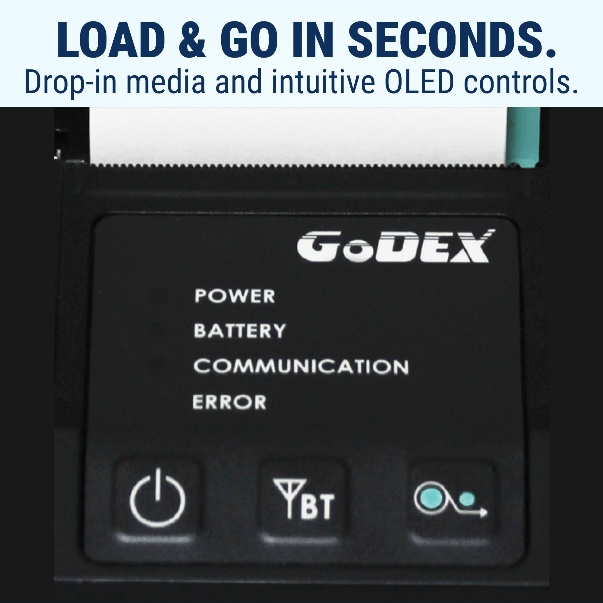 GoDEX MX20 Mobile Printer - 203 DPI Portable 2" Direct Thermal Label Printer –  Wireless, Bluetooth