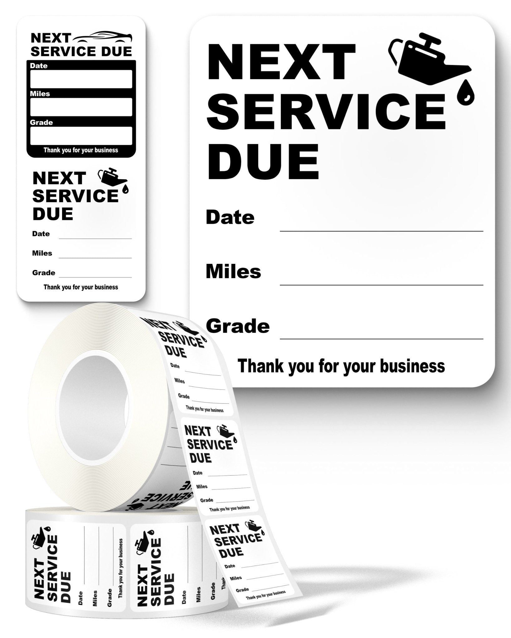 Oil Change Stickers for Windshield - McAuley Labels