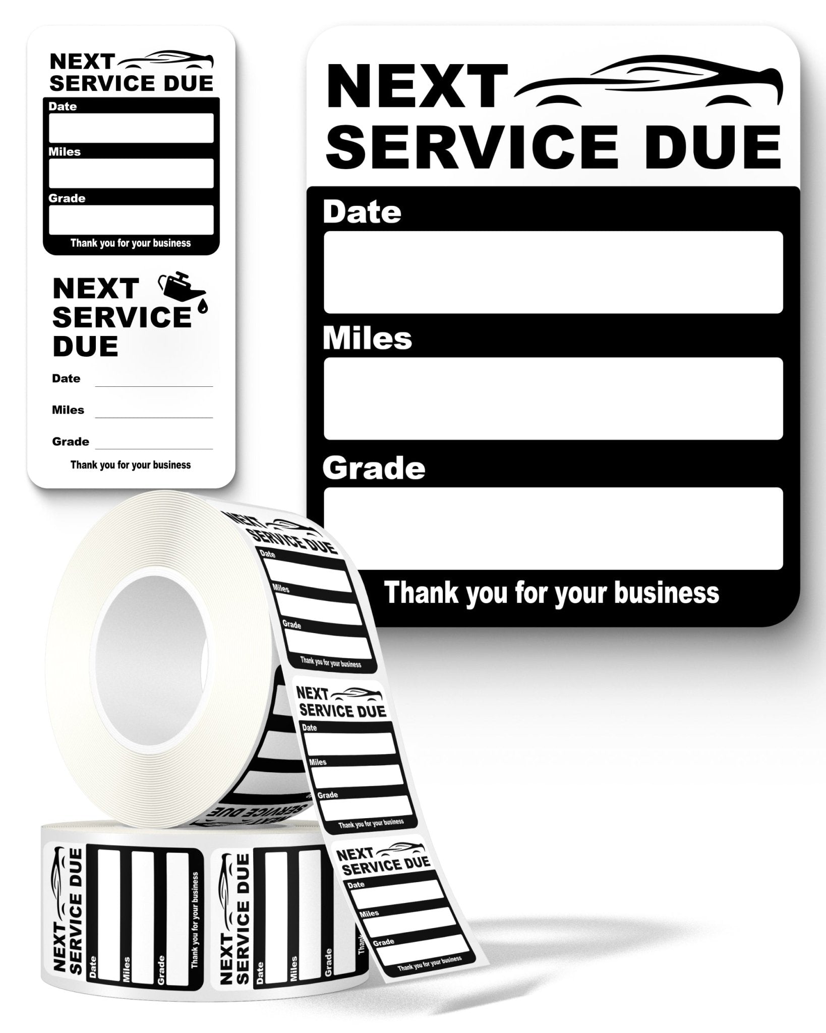 Oil Change Stickers for Windshield - McAuley Labels