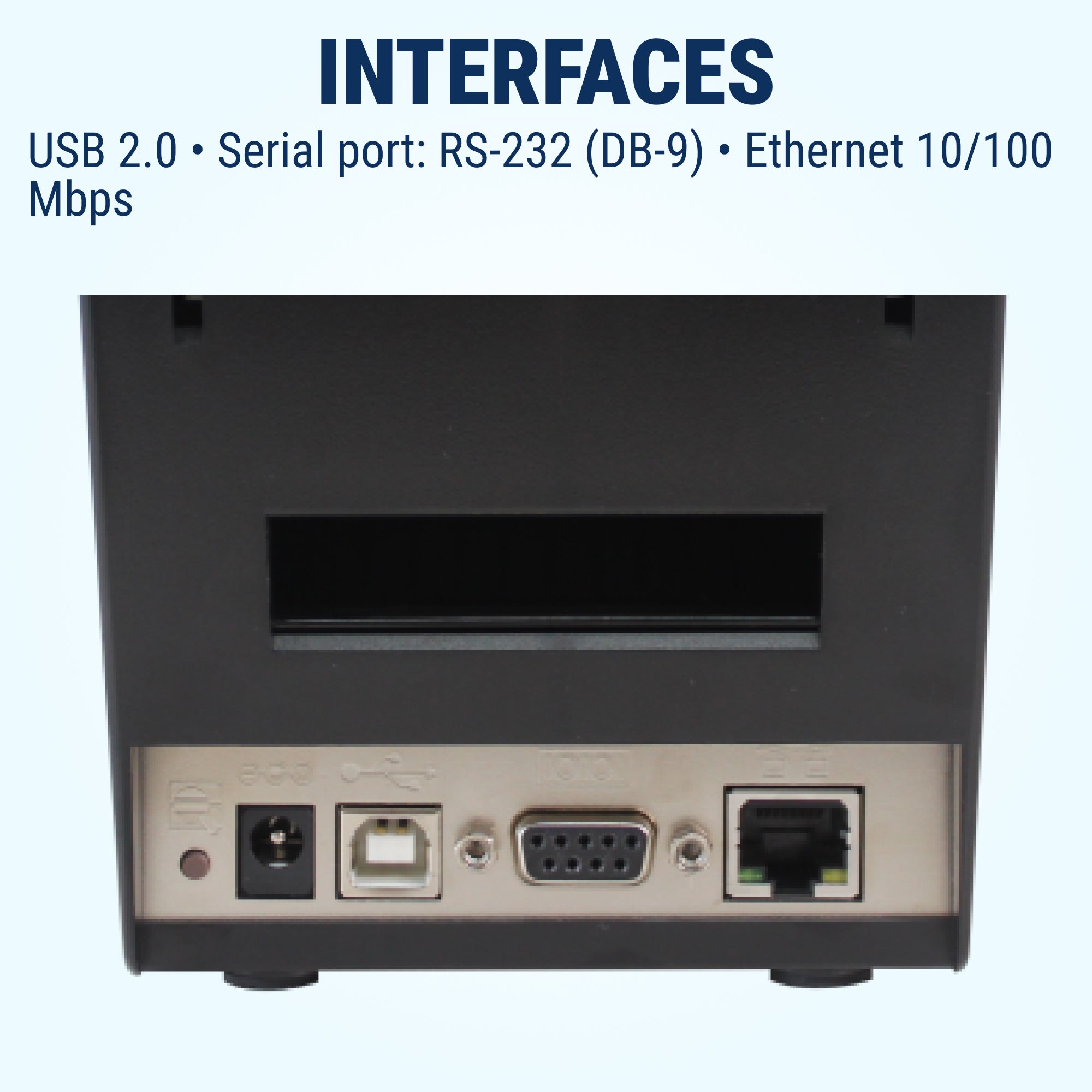 GoDEX DT230 Direct Thermal Printer - 2″ 203 DPI, USB/Serial/Ethernet