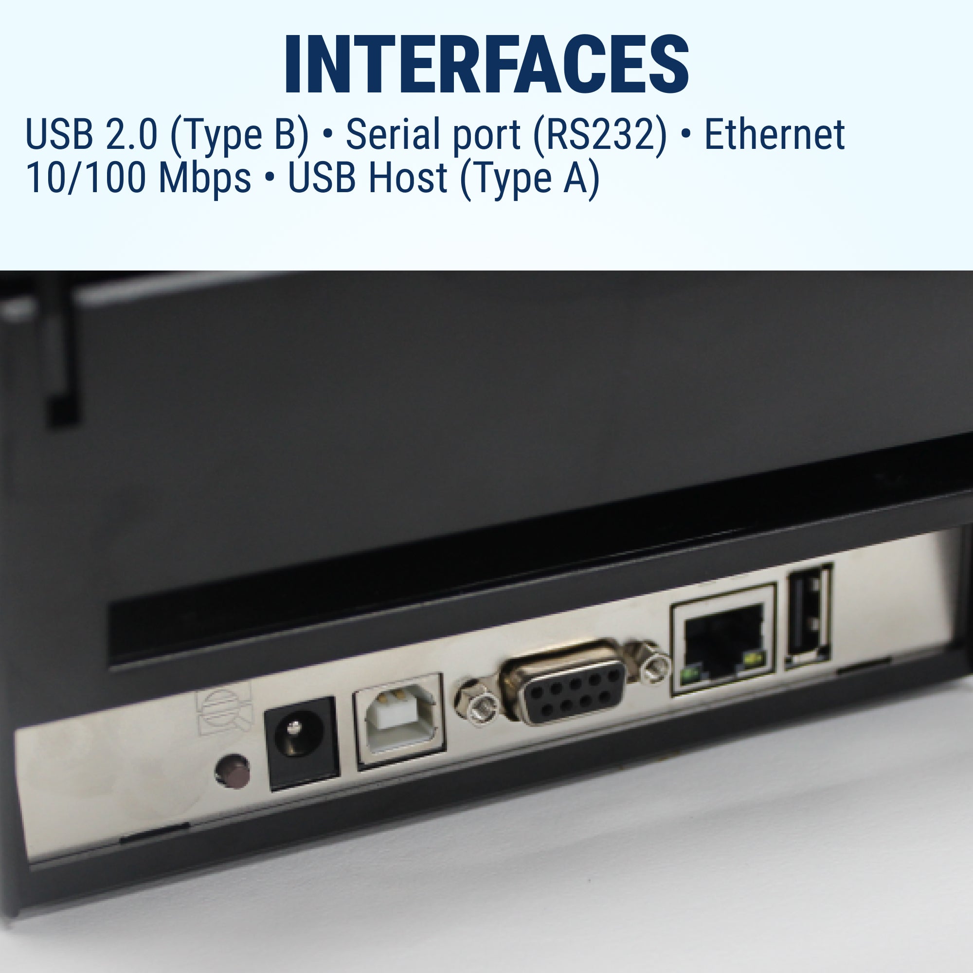 GoDEX DT4x Direct Thermal Printer – 203 DPI Barcode Printer for Shipping, Inventory, Retail, and Logistics