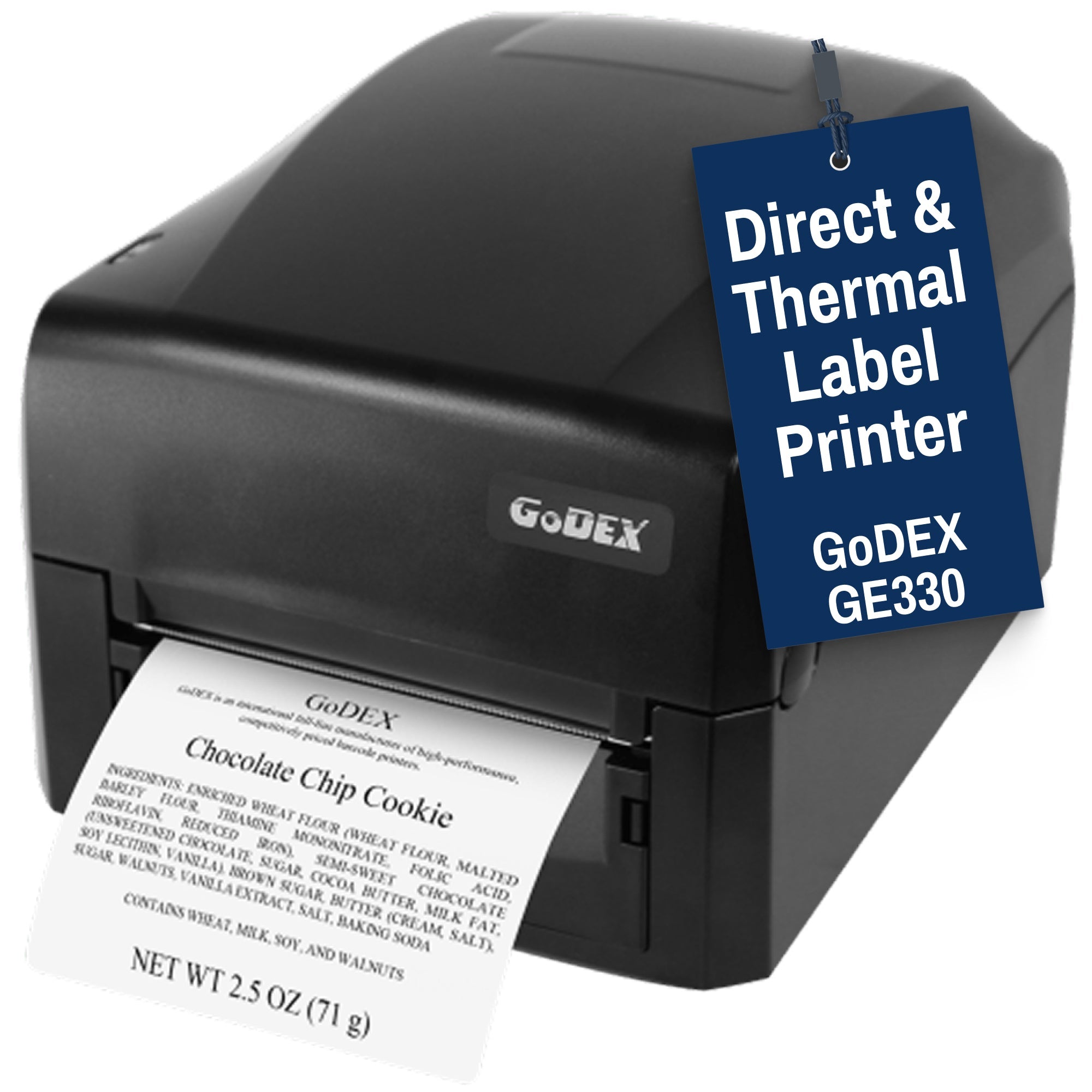 GoDEX GE330 Thermal Transfer Printer 4" 300 DPI Desktop Barcode Printer - Printer