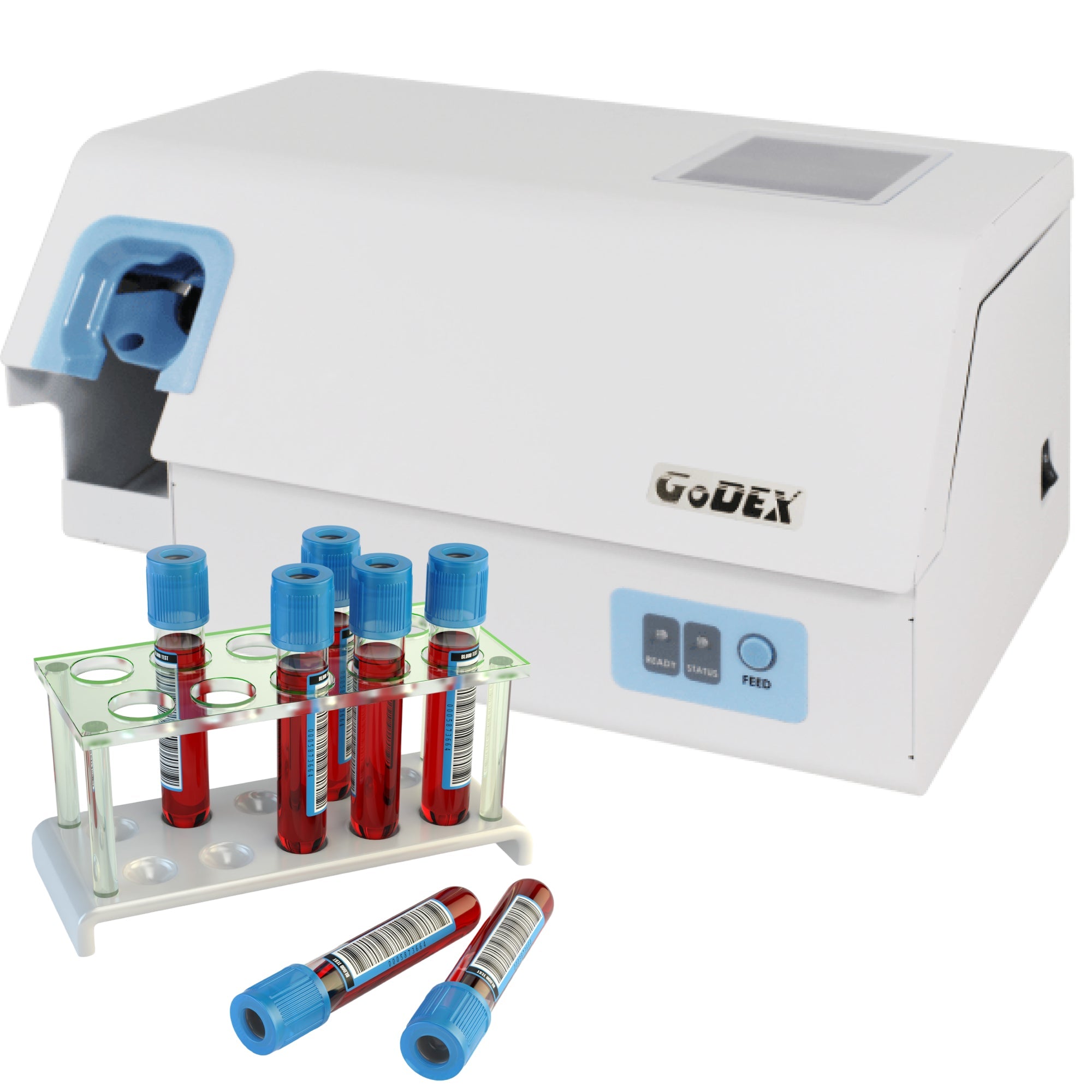 GoDEX GTL-100 - Test Tube Labeler for Clinical & Laboratory Test Tubes - Printer