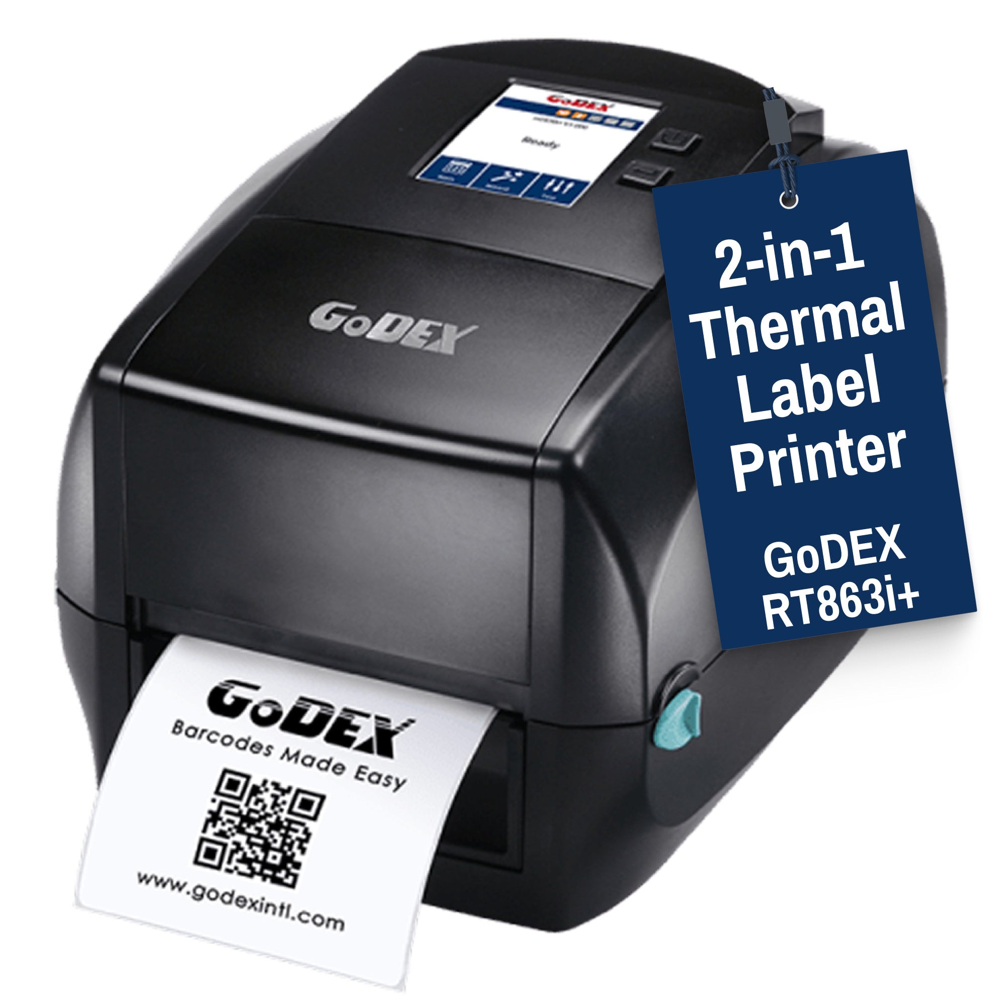 GoDEX RT863i+ Thermal Transfer Printer 4" 600 dpi - Printer