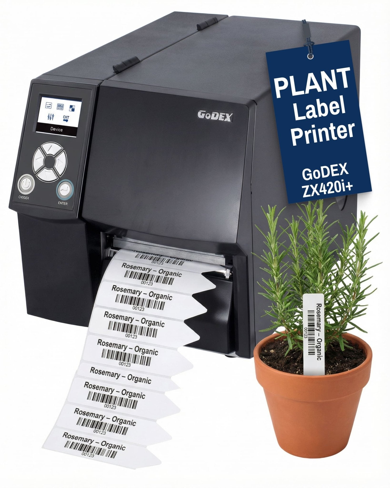 Plant Label Printer - 300 DPI - Industrial Nursery Label Printer - Plant Label Printer