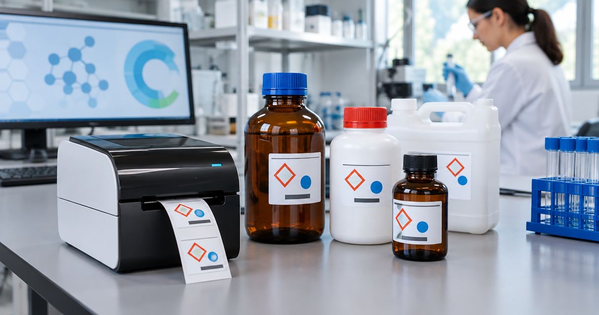 Lab label printer chemical containers: Yes, if tested | 2026