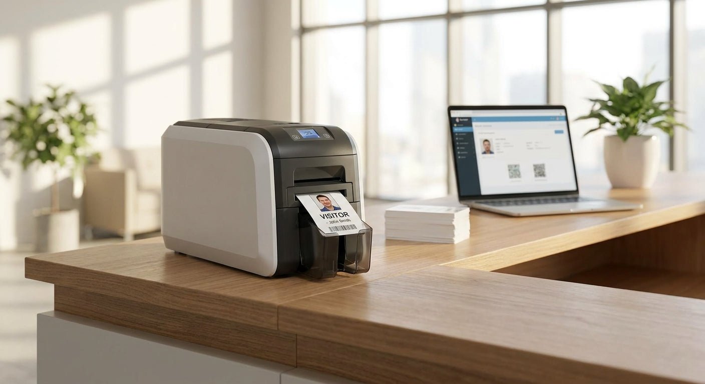 Best ID Badge Printer for Visitor Management (2026) - McAuley Labels