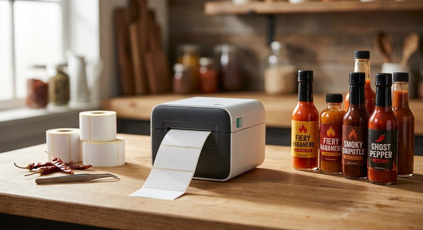 Best Label Printer for Hot Sauce Bottles (2026) - McAuley Labels
