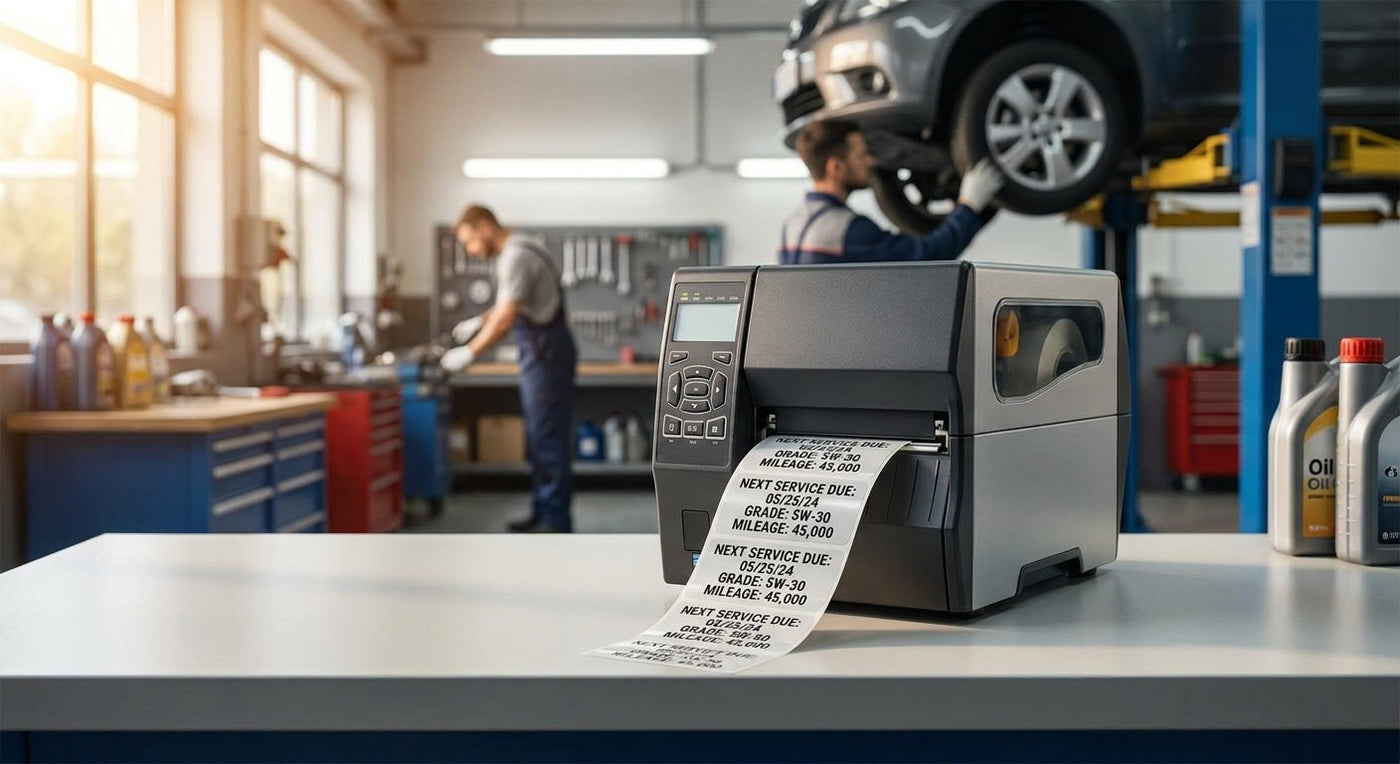 Best Oil Change Sticker Printer for Express Lube 2026 - McAuley Labels