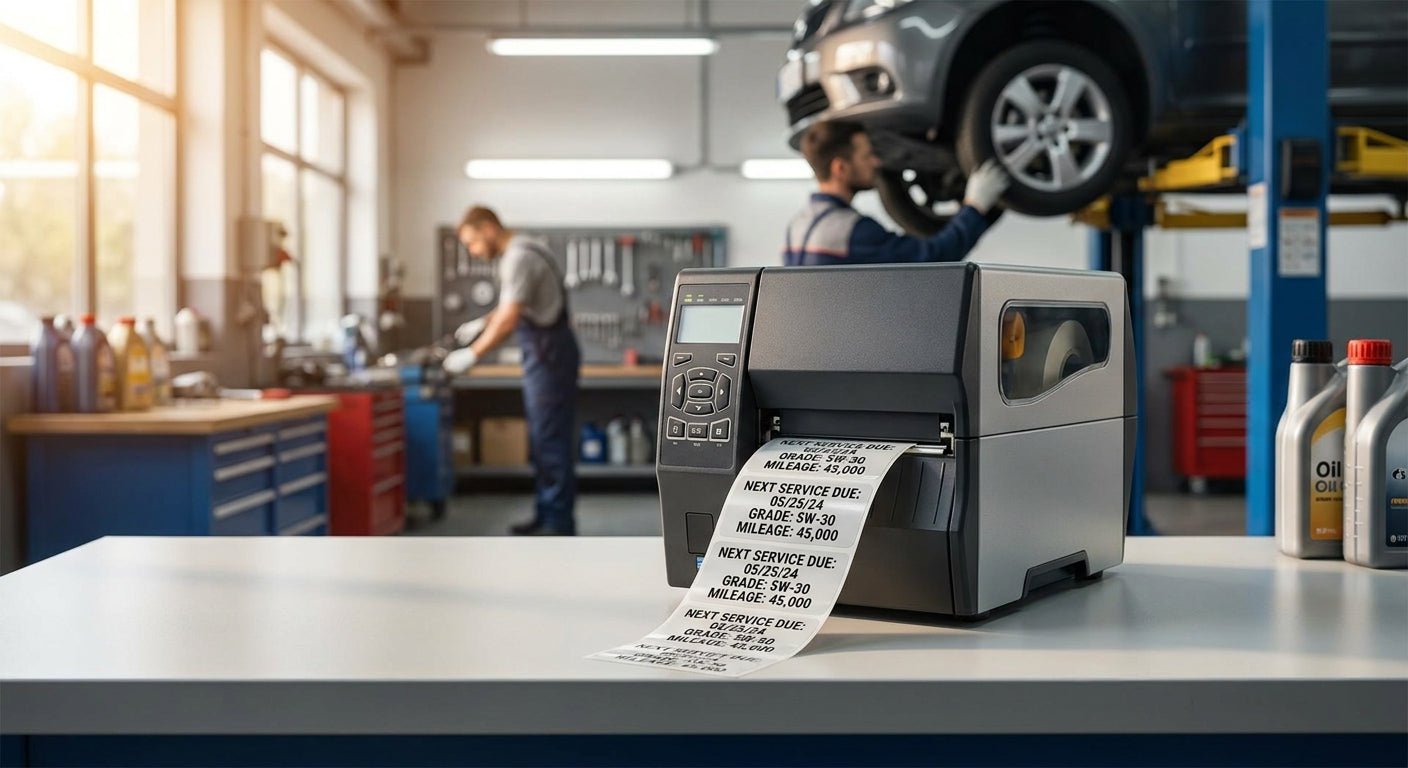 Best Oil Change Sticker Printer for Express Lube 2026 - McAuley Labels