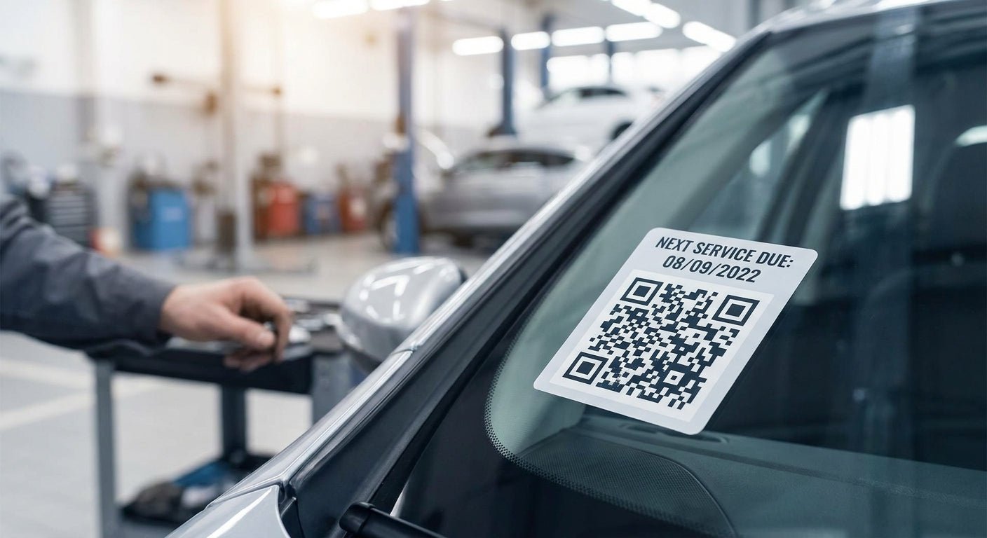 Best QR Code Oil Change Stickers for Dealerships 2026 - McAuley Labels