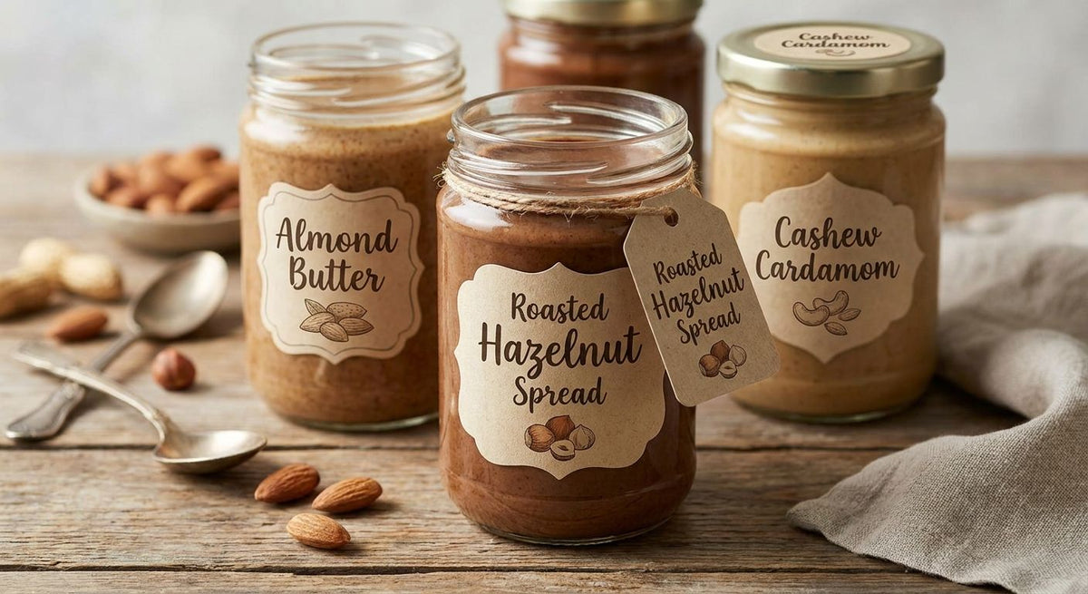 Custom Labels for Nut Butter Jars: What Works in 2026 - McAuley Labels