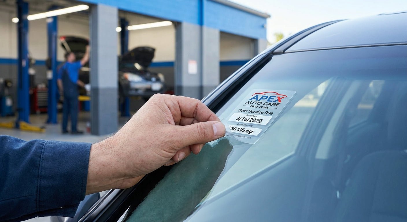 Custom Service Stickers for Auto Repair Franchises 2026 - McAuley Labels
