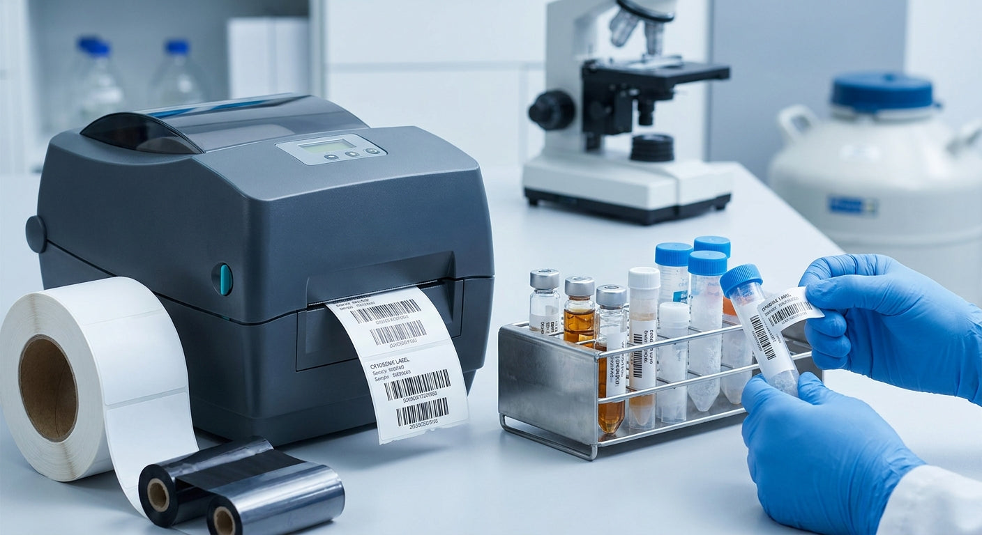 How to print cryogenic labels for lab samples