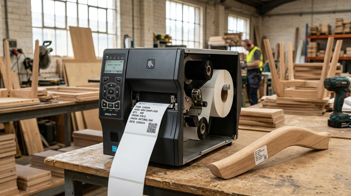 Industrial Label Printer for Furniture Makers 2026 - McAuley Labels