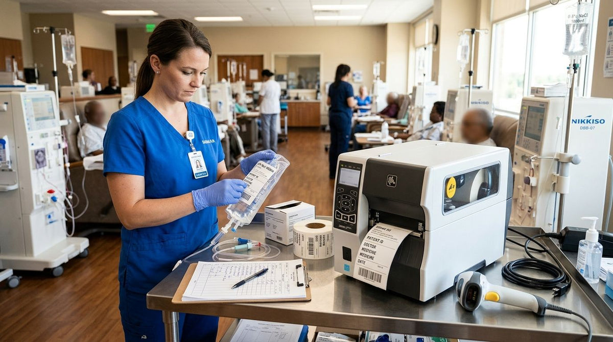 Medical Label Printer for Dialysis & Infusion Centers 2026 - McAuley Labels