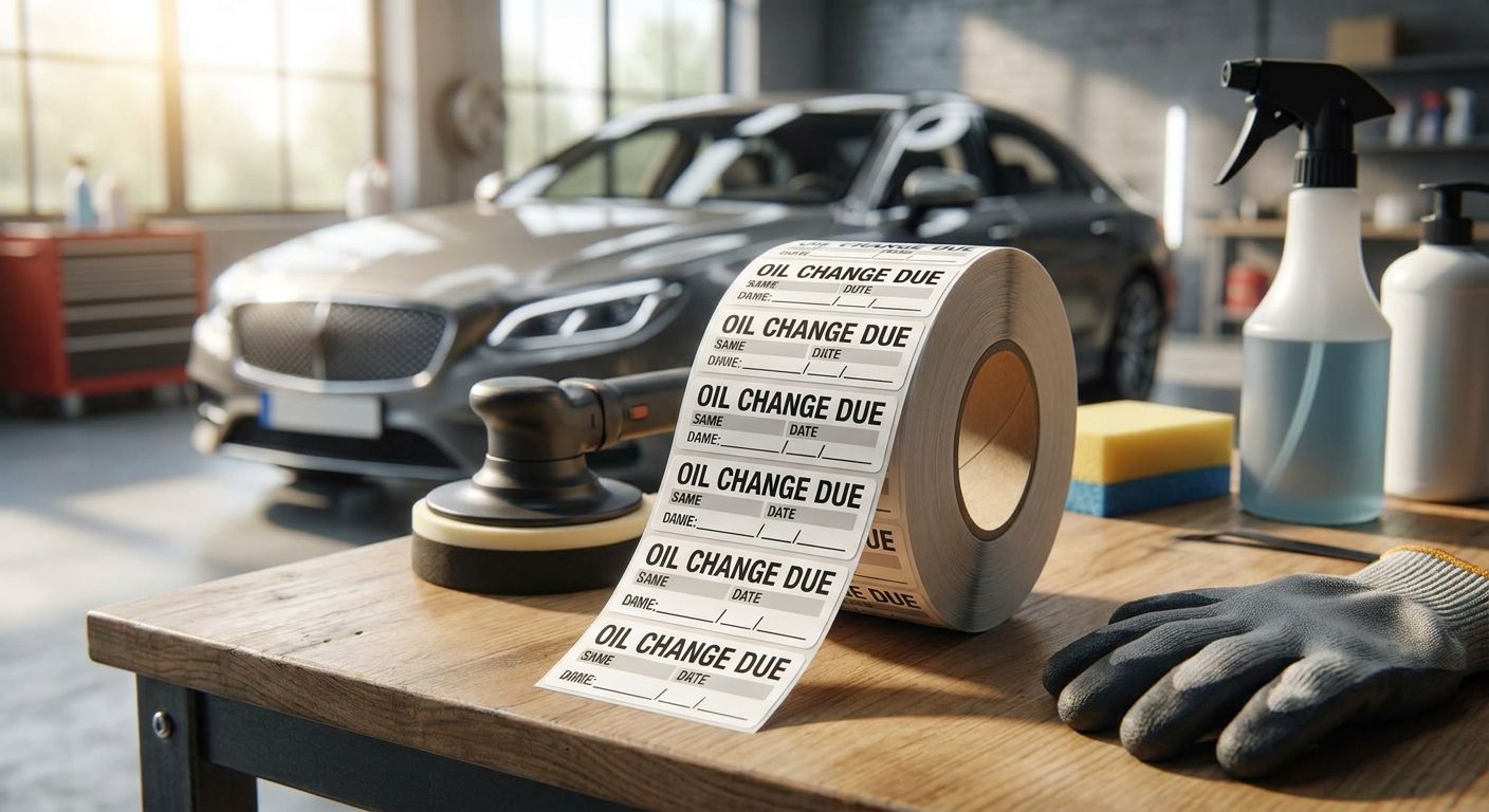 Oil Change Stickers for Auto Detailing Shops: 2026 Picks - McAuley Labels