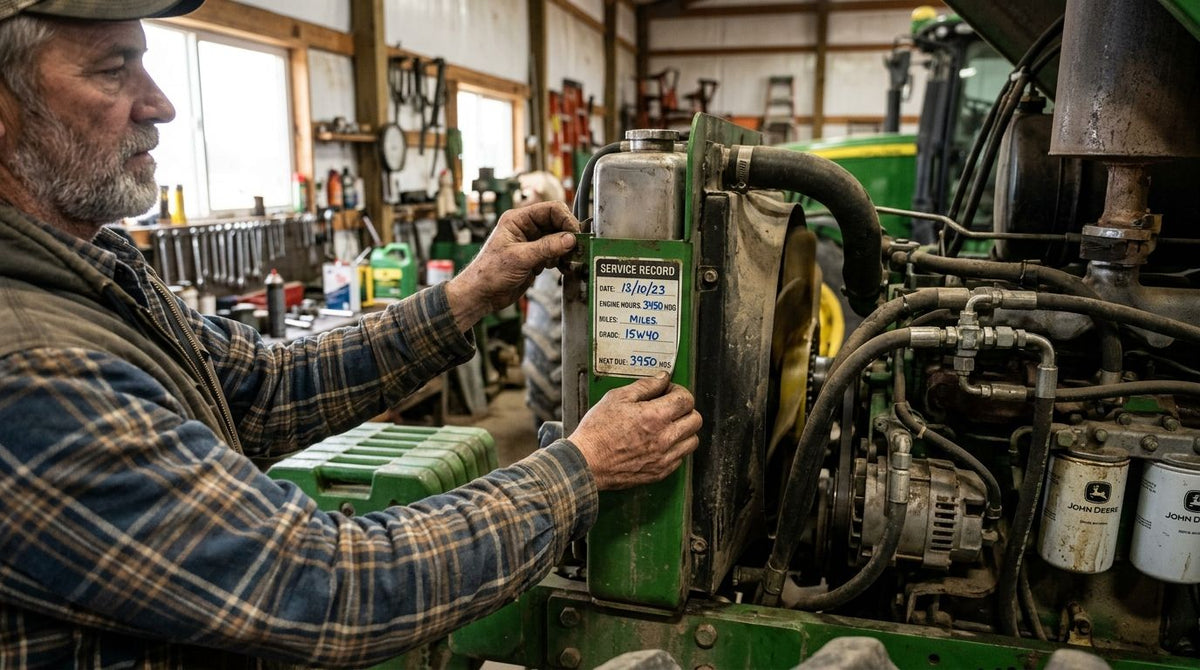 Oil Change Stickers for Farm & Tractor Service 2026 - McAuley Labels