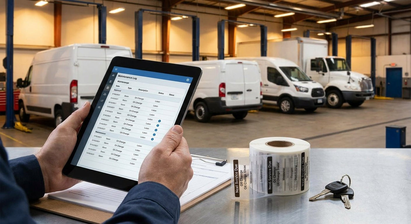 Oil Change Stickers for Fleet Maintenance — 2026 Guide - McAuley Labels