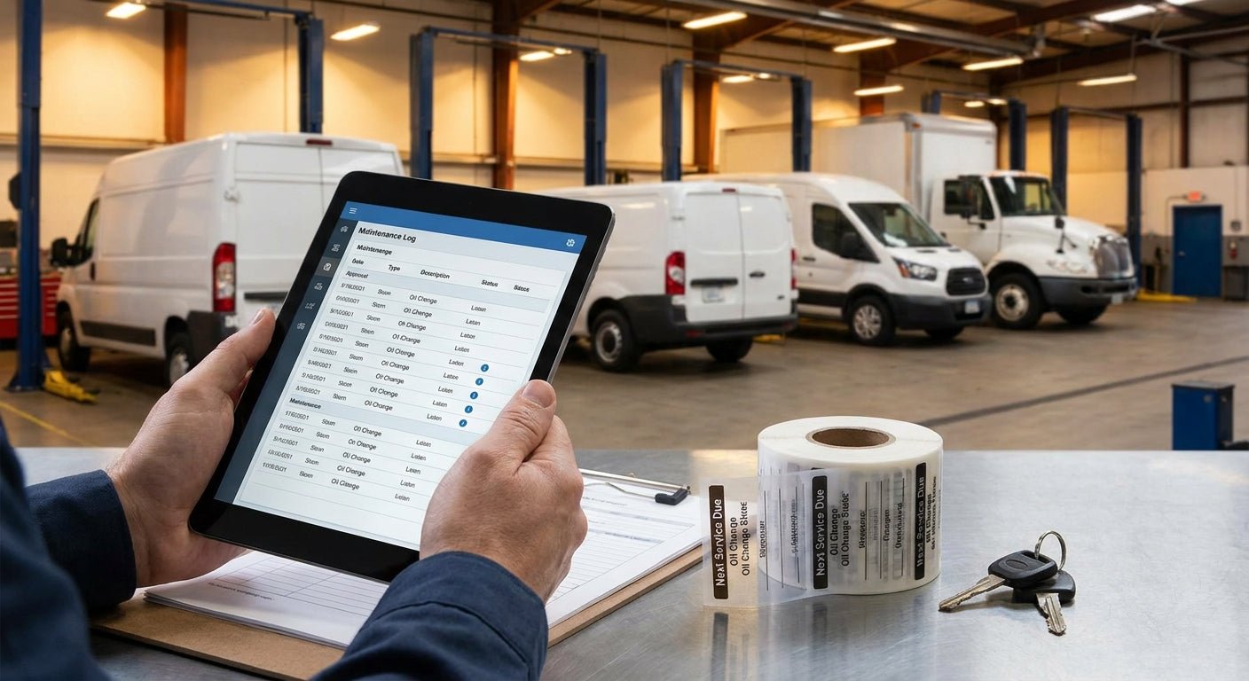 Oil Change Stickers for Fleet Maintenance — 2026 Guide - McAuley Labels