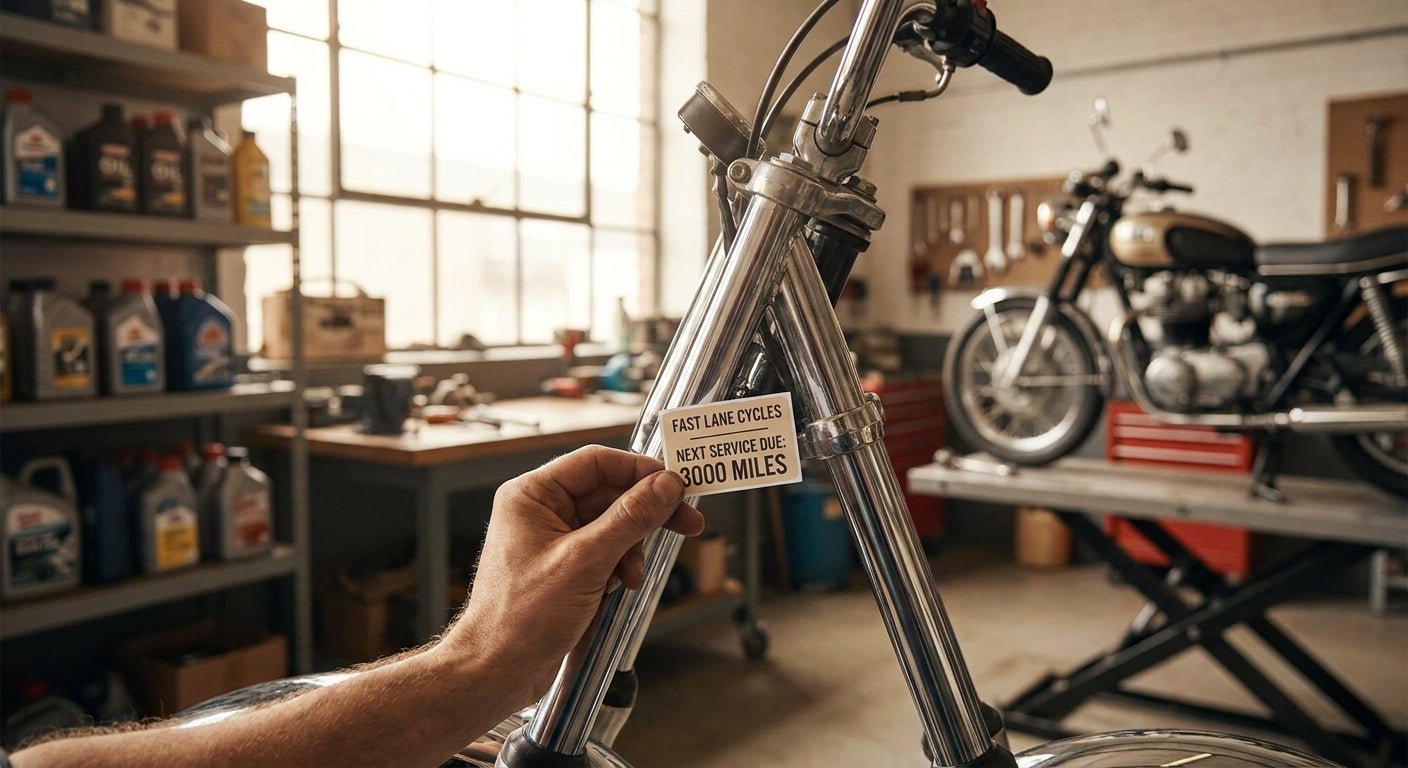 Oil Change Stickers for Motorcycle Shops 2026 - McAuley Labels
