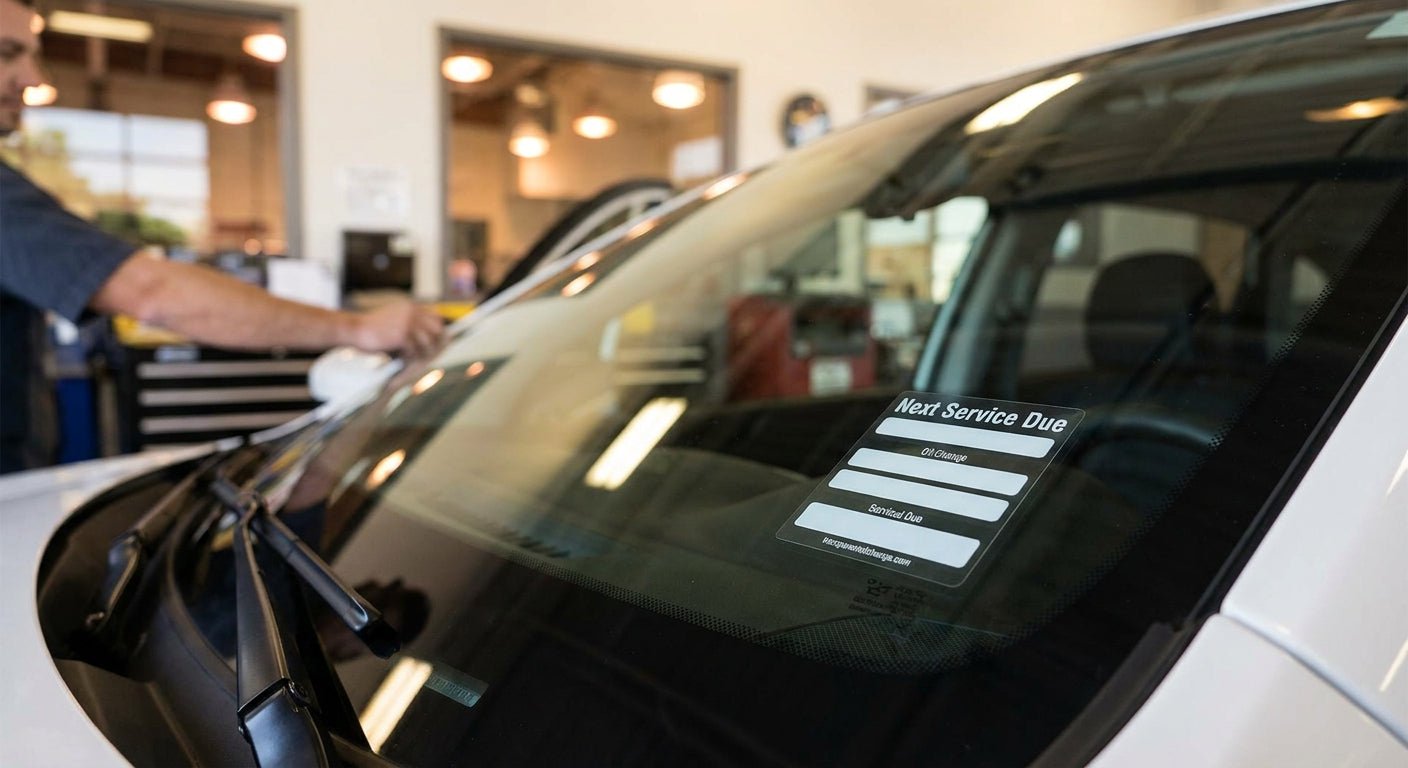 Oil Change Stickers for Quick Lube Shops: 2026 Guide - McAuley Labels