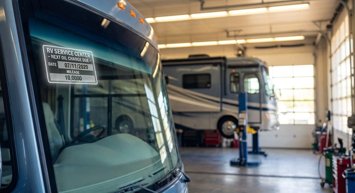 Oil Change Stickers for RV Service Centers 2026 - McAuley Labels