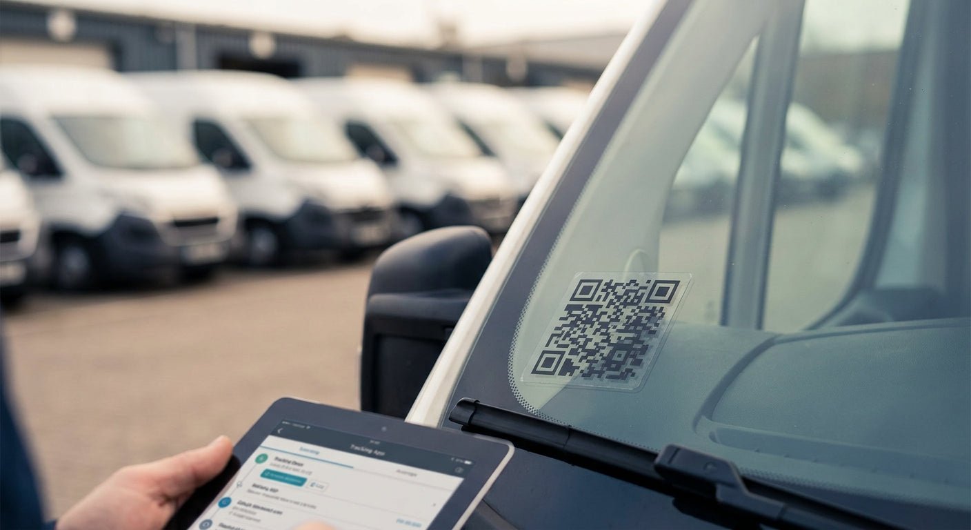 QR Code Windshield Stickers for Fleet Tracking 2026 - McAuley Labels