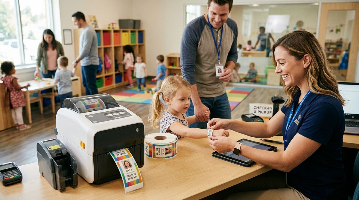 Wristband Printer for Daycare Check-In & Pickup (2026) - McAuley Labels