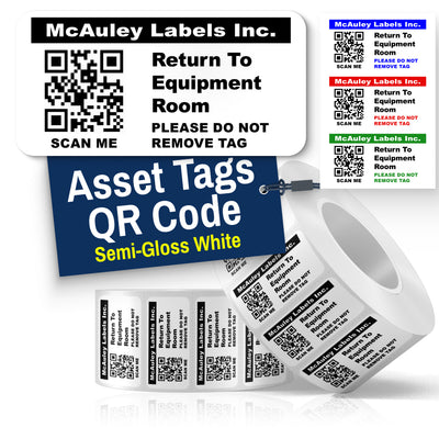Keydot Codes Labels Asset Tags for Equipment - QR Code Labels