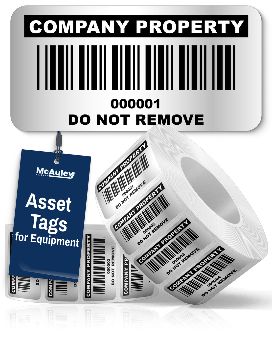 Asset Tags for Equipment - Barcode Labels