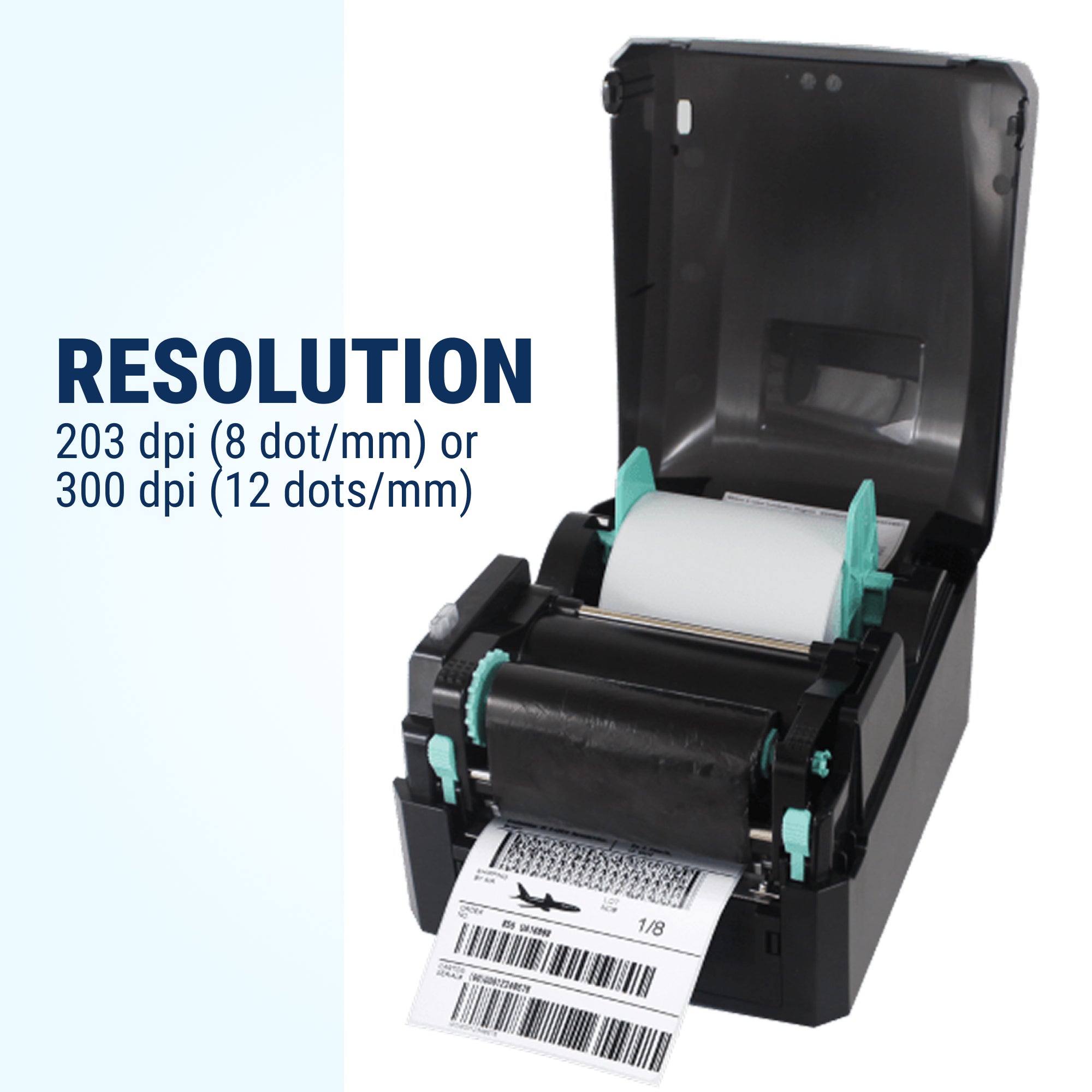 Asset Tag Printer - GoDEX GE300 4" 203 dpi Thermal Transfer Printer