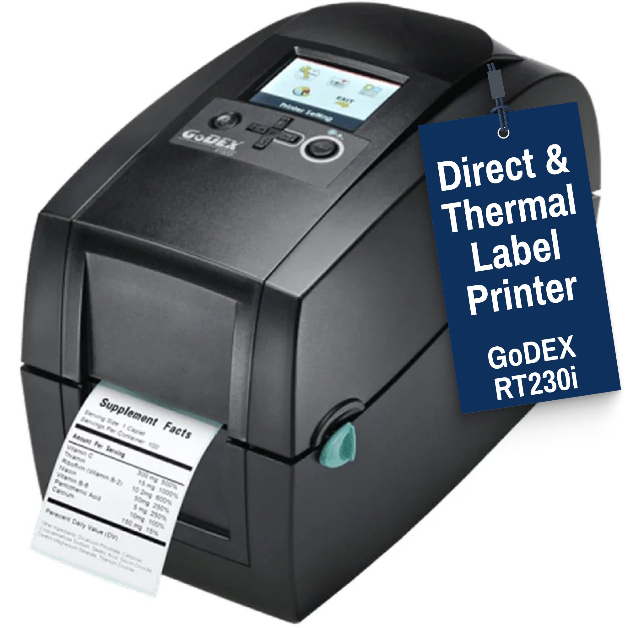 GoDEX RT230i Thermal Transfer Printer 300 DPI Info - Printer