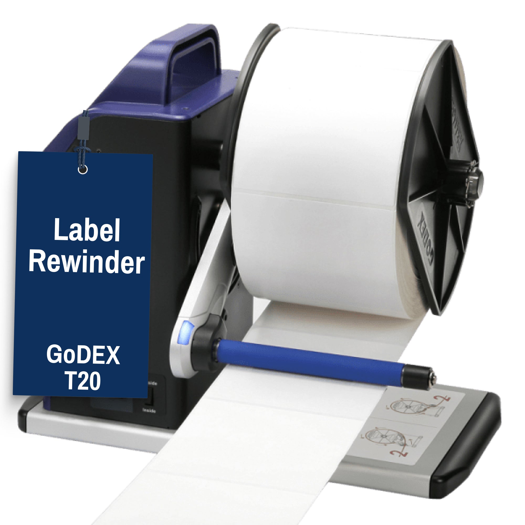 GoDEX T - 20 Rewinder - 6” Wide Label Rewinder with VR - Printer