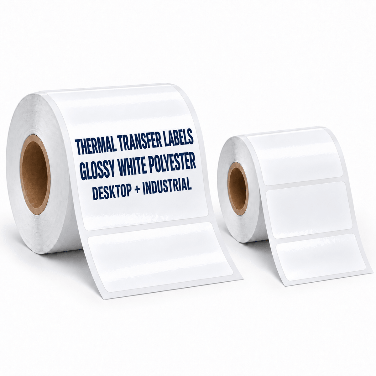 Thermal Transfer Labels - Glossy White Polyester for Desktop and Industrial Printers-Glossy White Polyester Thermal Transfer Labels