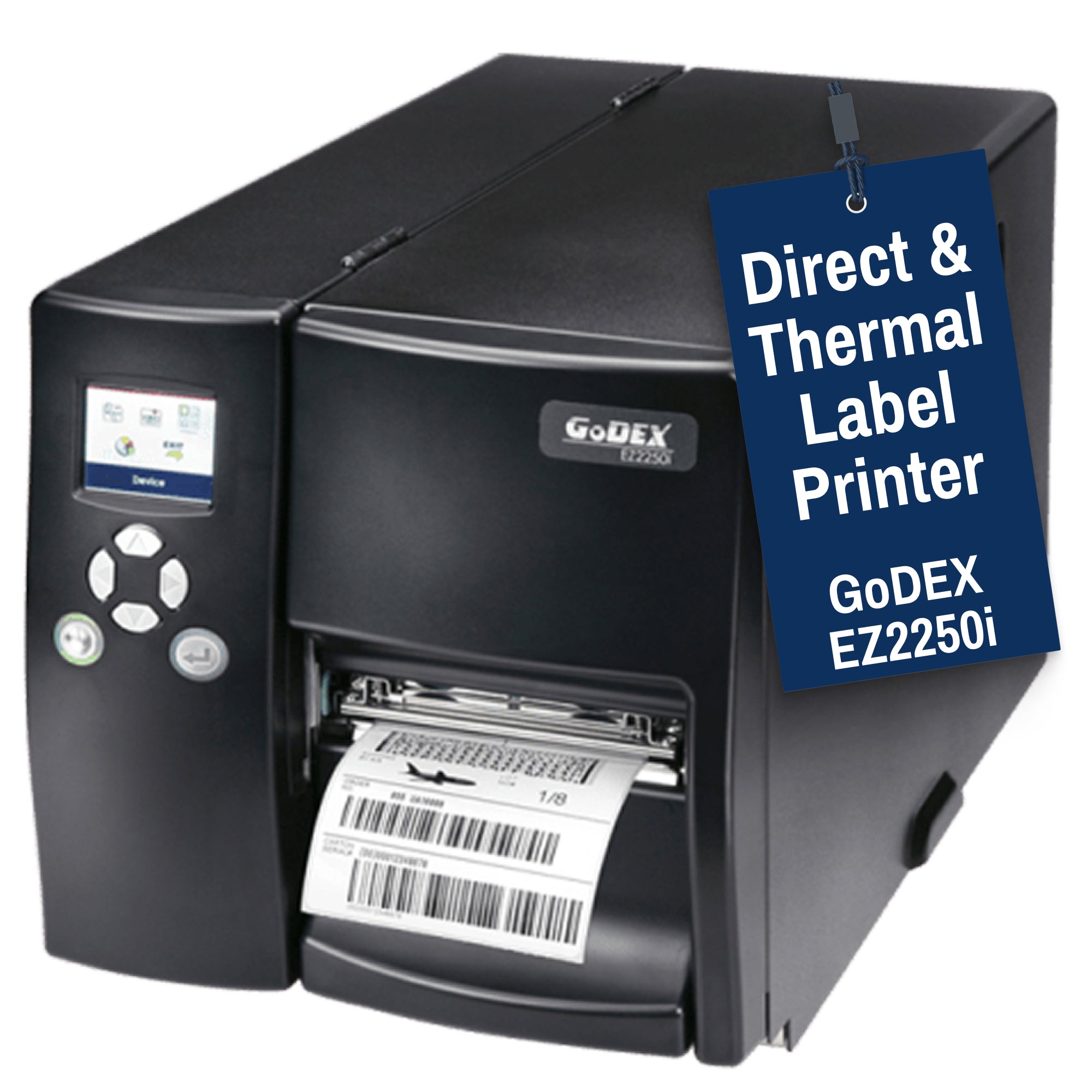 Thermal Transfer Printer - GoDEX EZ2250i - 4" 203 DPI Manufacturing Printer - Printer
