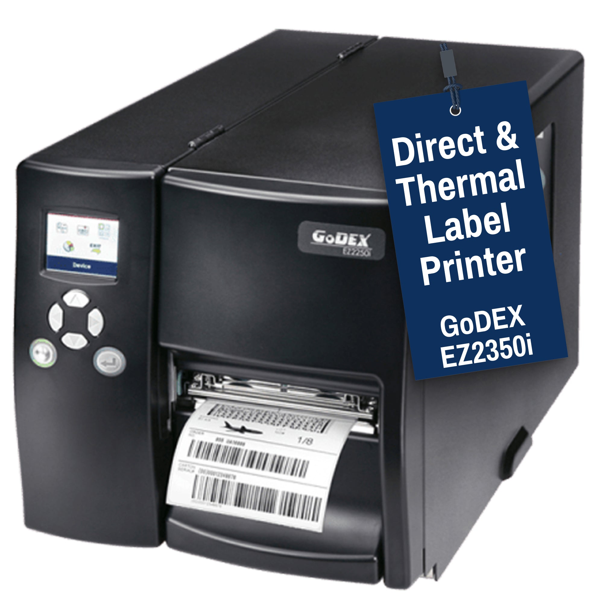 Thermal Transfer Printer - GoDEX EZ2350i – 4" 300 DPI Industrial Manufacturing Printer - Printer