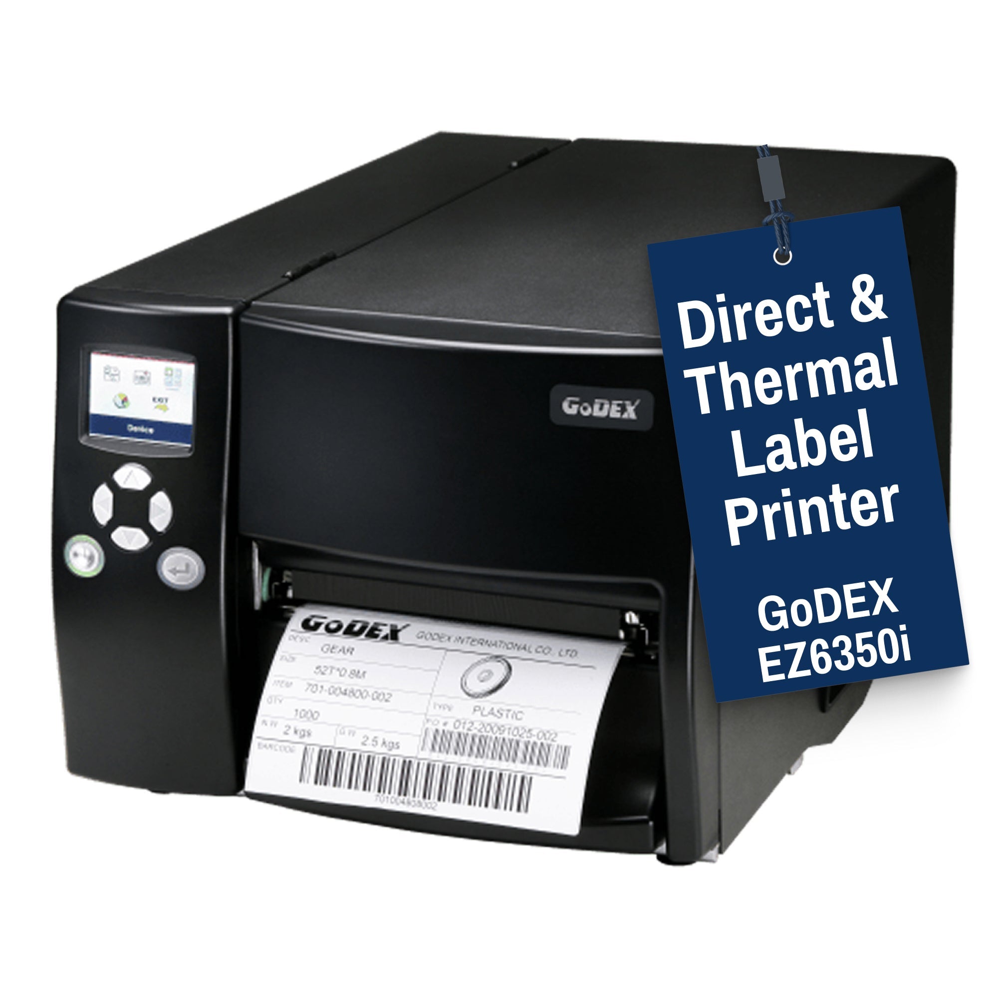 Thermal Transfer Printer - GoDEX EZ6350i - 6" 300 DPI Industrial Label Printer - Thermal Transfer Printer