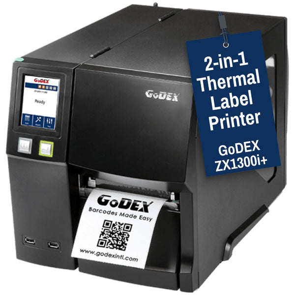 GoDEX ZX1300i+ Thermal Printer – 300 DPI 3-Year Warranty